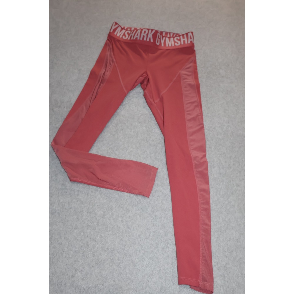 Gymshark Leggings Womens Small Pink Mesh Panel Gym Workout Activewear Pants